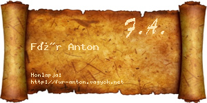 Für Anton névjegykártya